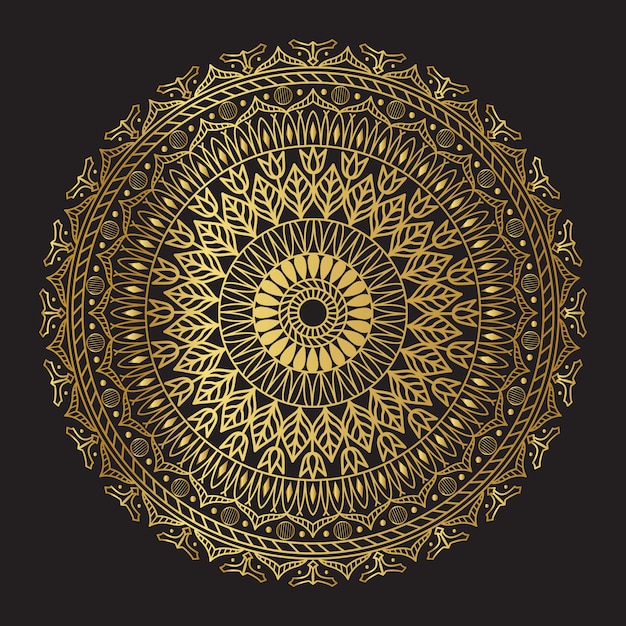 Mandala d'oro vettoriale