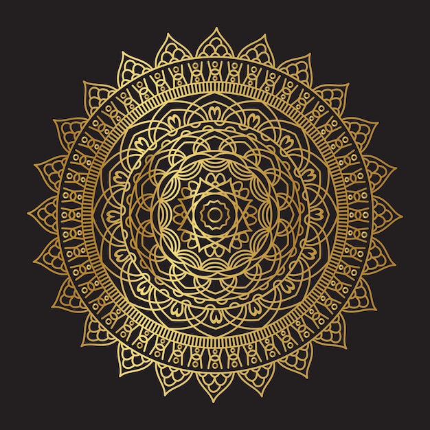 Mandala d'oro vettoriale
