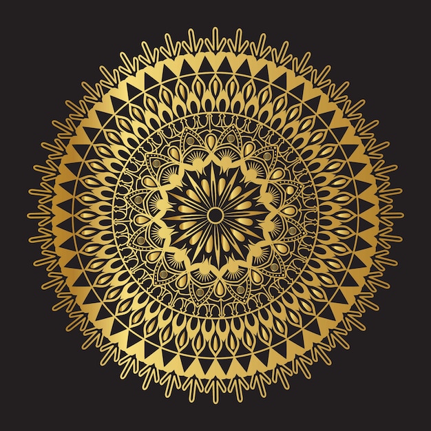 Mandala d'oro vettoriale