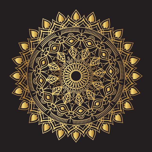 Mandala d'oro vettoriale