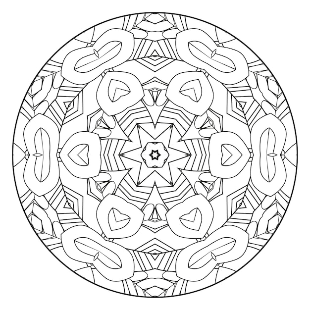 Mandala da colorare per adulti e bambini Mandala da colorare Mandala pattern da colorare pagina