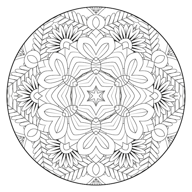 Mandala da colorare per adulti Mandala da colorare kdp interior Pagina da colorare per adulti