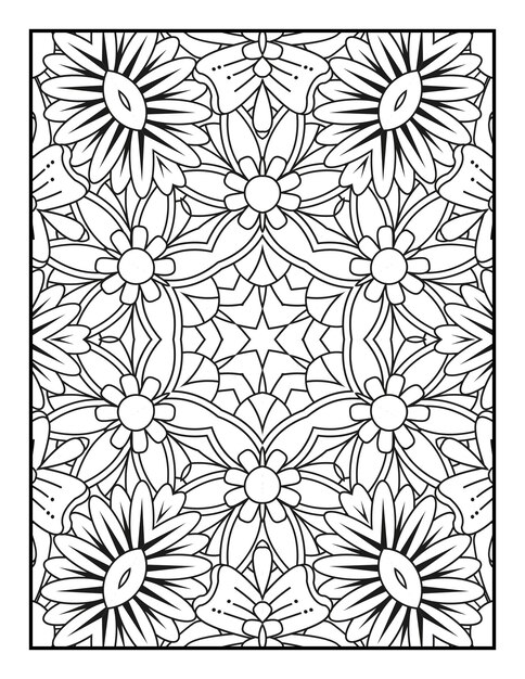 Mandala da colorare per adulti Mandala da colorare Mandala floreale da colorare