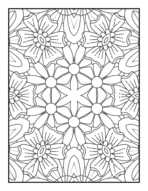 Mandala da colorare per adulti Mandala da colorare Mandala floreale da colorare