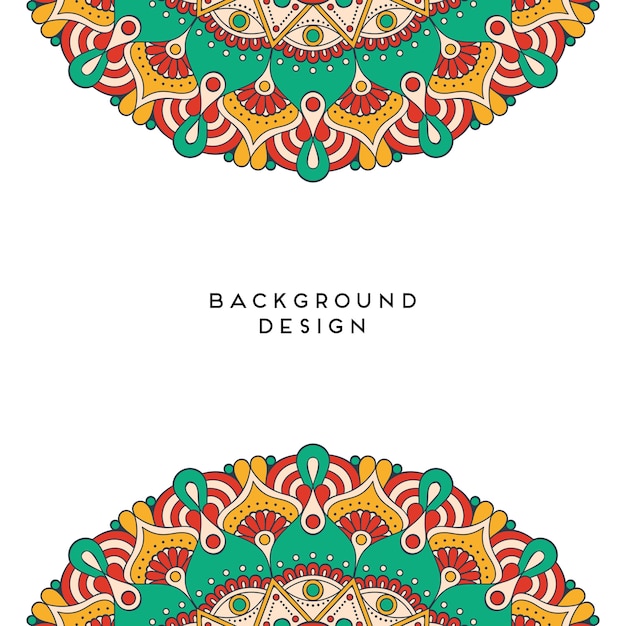 Mandala design su sfondo bianco bianco