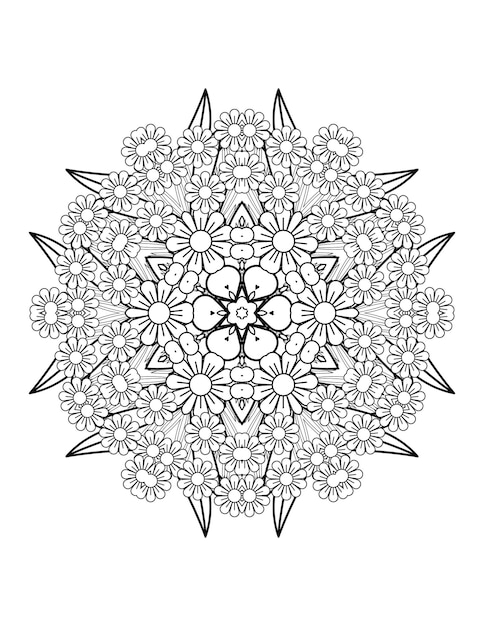 Mandala di fiori. mandala. Mandala da colorare. Fiore