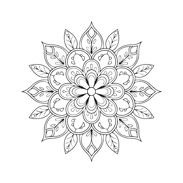 Mandala di fiori ornamentali