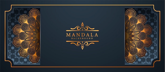 Mandala di lusso arabesque banner sullo sfondo