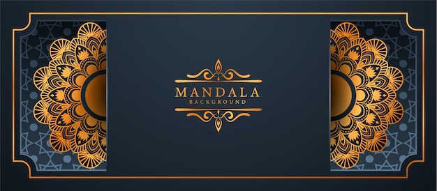 Mandala di lusso arabesque banner sullo sfondo