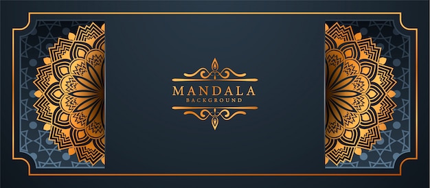 Mandala di lusso arabesque banner sullo sfondo