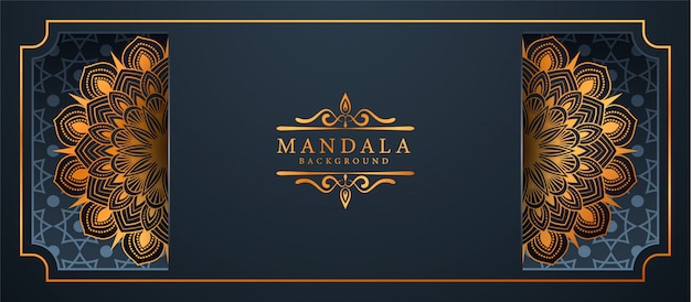 Mandala di lusso arabesque banner sullo sfondo