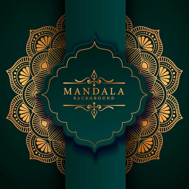 Mandala di lusso decorativo etnico elemento di sfondo