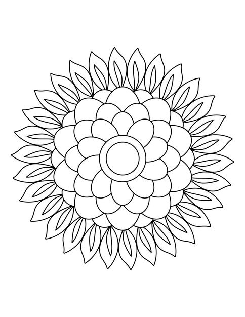 mandala di lusso, libro da colorare floreale per adulti. pagine da colorare mandala, ornamenti floreali.