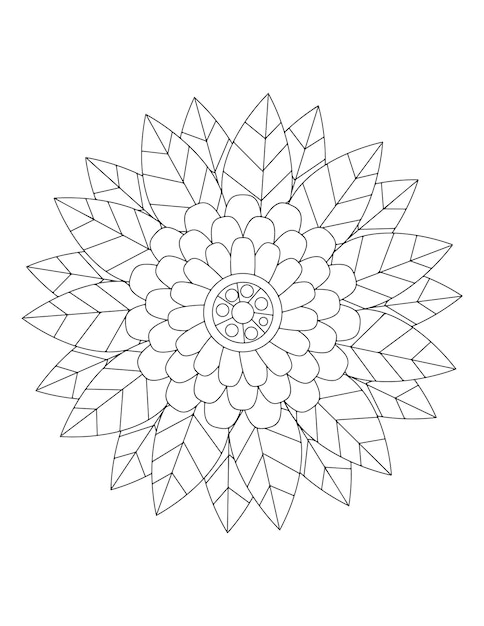 mandala di lusso, libro da colorare floreale per adulti. pagine da colorare mandala, ornamenti floreali.