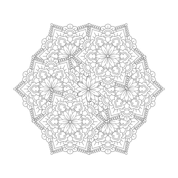 Mandala di qualità KDP da colorare floreale