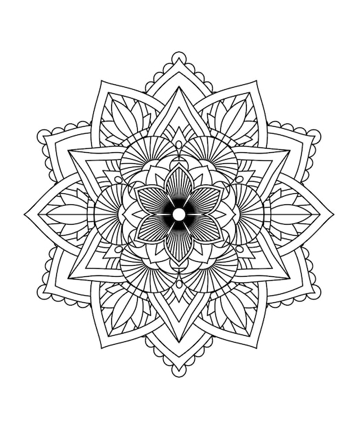 Mandala floreale Elementi decorativi vintage 52 Motivo orientale Islam Arabo Indiano marocchino