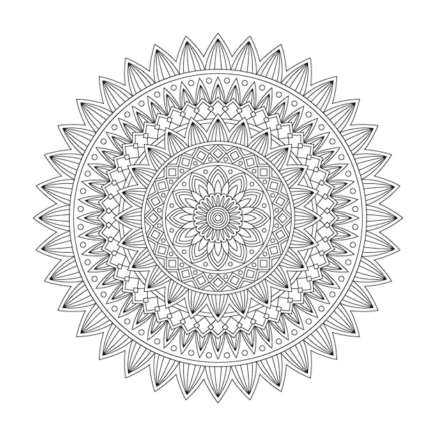 Mandala floreale, illustrazione vettoriale