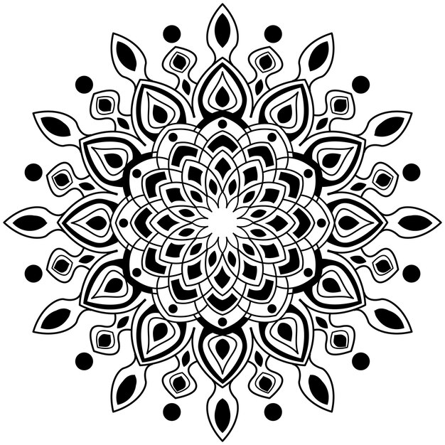 Mandala indiana progetta arte vettoriale