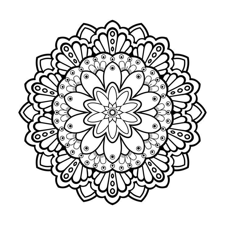 Mandala indiana vettoriale
