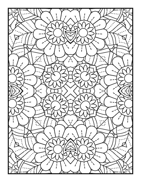 mandala libro da colorare per adulti e pagina del libro da colorare per adulti