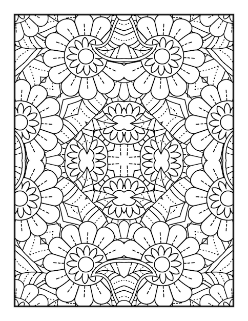 mandala libro da colorare per adulti e pagina del libro da colorare per adulti