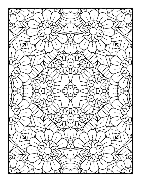 mandala libro da colorare per adulti e pagina del libro da colorare per adulti