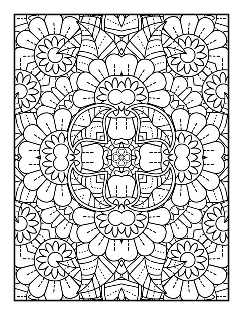 mandala libro da colorare per adulti e pagina del libro da colorare per adulti