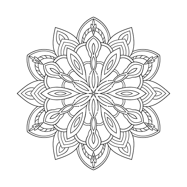 Mandala Mandala Colorazione Libro Pagina Mandala per bambini e adulti Colorazione vettoriale
