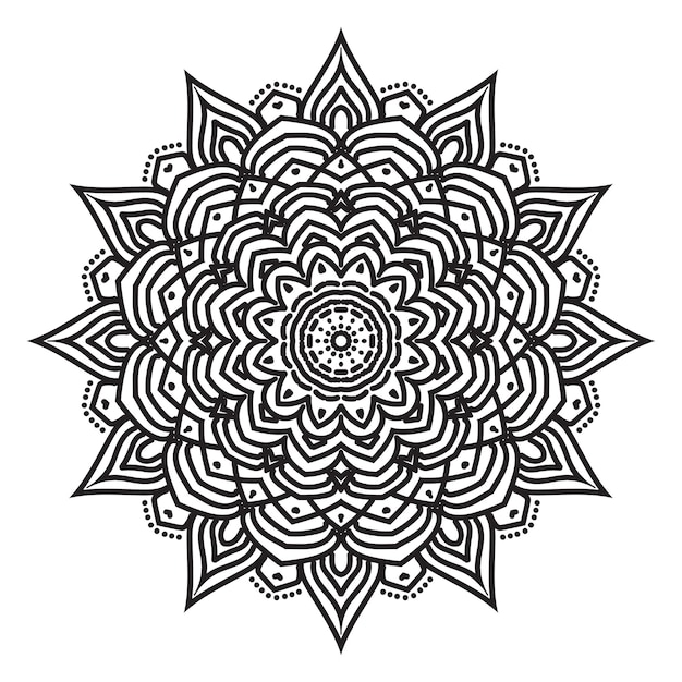 Mandala nera di lusso invito islamico per matrimonio carta di sfondo trasparente Mandala intricato