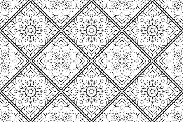 Mandala Ornament Pattern. Elementi decorativi vintage