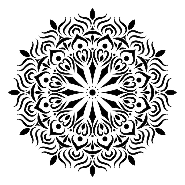 Mandala Pattern Stencil scarabocchi vettore di schizzo