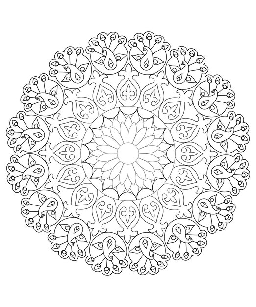 Mandala vettoriale Pagine da colorare amp Libri