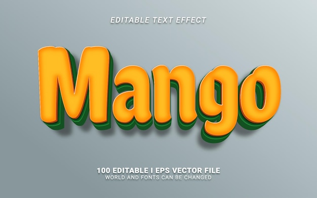 Mango effetto testo in stile 3d