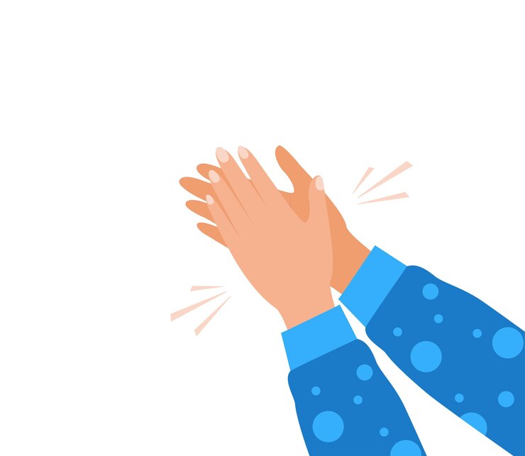 Mani umane che applaudono Mani che applaudono Espressione di approvazione Ammirazione sostegno gratitudine