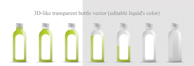 Manichino di bottiglia trasparente (vetro, plastica)