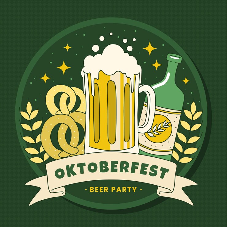 Manifesto del festival dell'Oktoberfest disegnato a mano