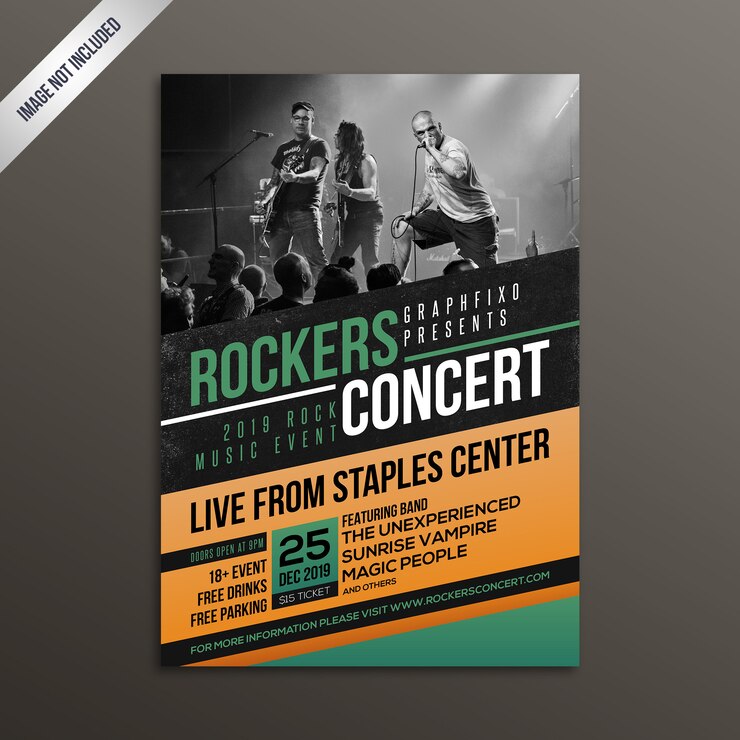 Manifesto del festival di musica rock moderna