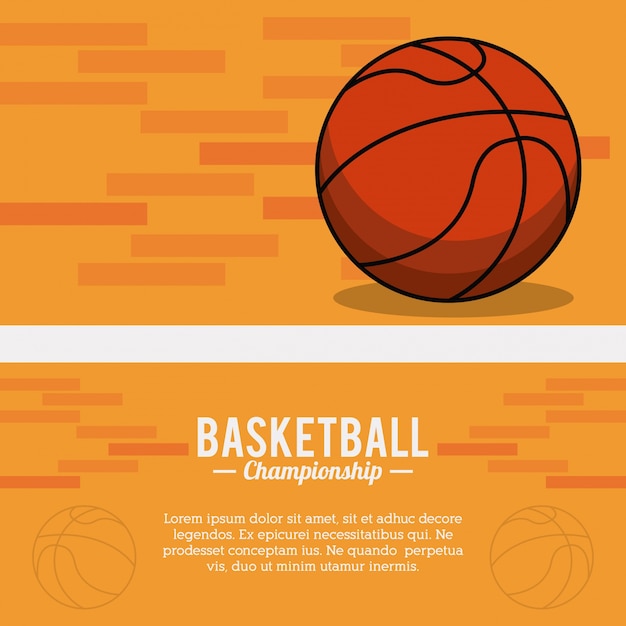 Manifesto di campionato di palla sport pallacanestro