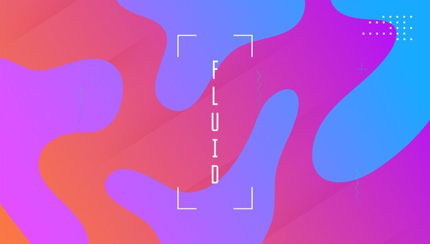 Manifesto fluido. Forme sfumate. Trama Di Plastica. Carta dello spettro. Pagina di destinazione del flusso. Banner digitale viola. Onda Geometria Creativa. Layout dinamico piatto. Poster fluido viola