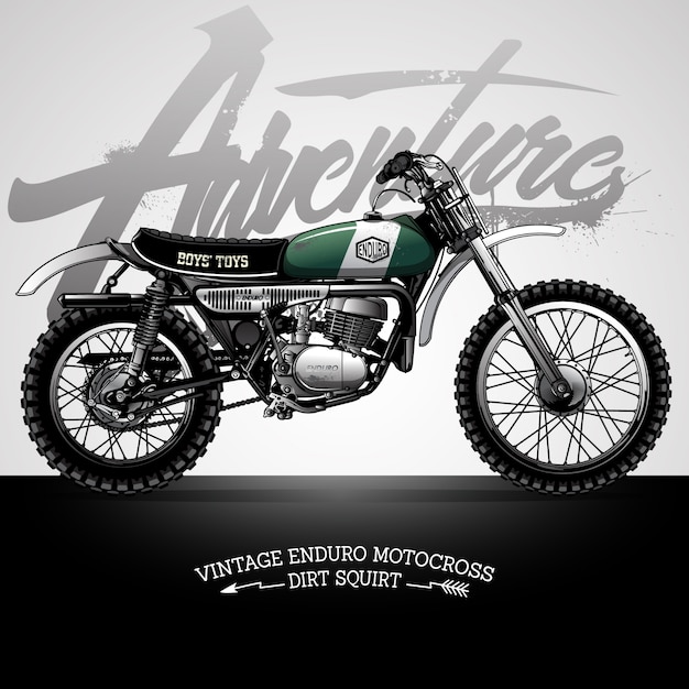 manifesto motociclistico vintage scrambler