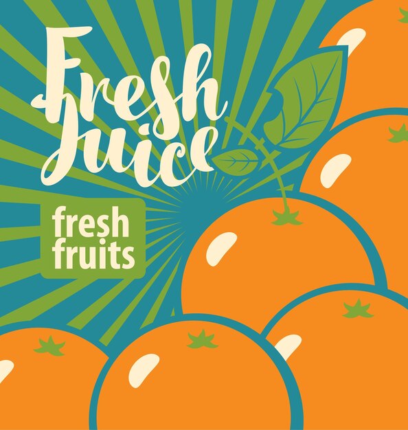 manifesto pubblicitario per il succo d'arancia