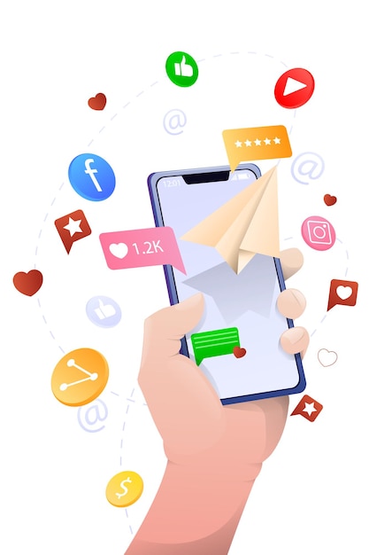 Mano che tiene il telefono isolato su bianco