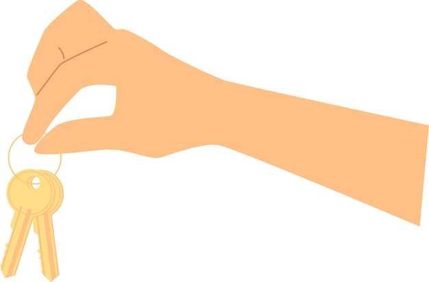 Mano con due tasti sfondo trasparente illustrazione vettoriale