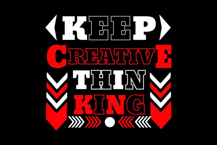 Vettore mantieni il pensiero creativo tshirt design