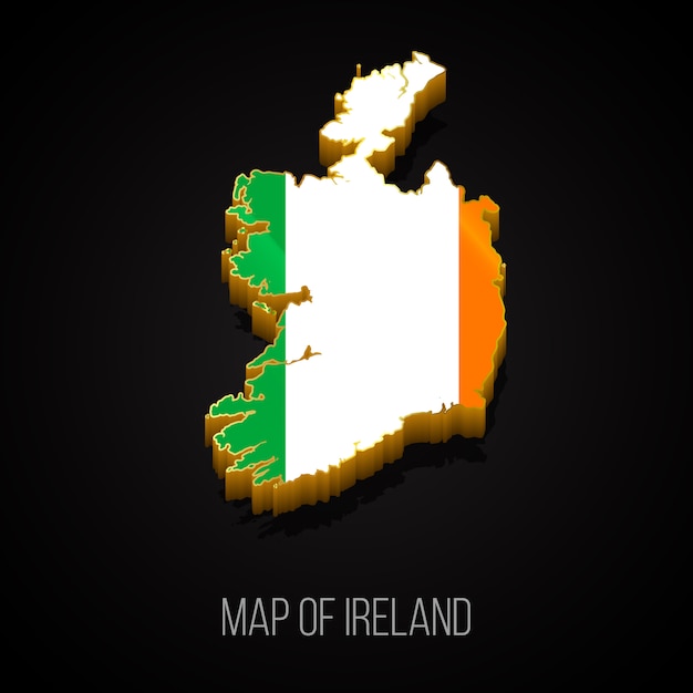 Mappa 3D dell'Irlanda