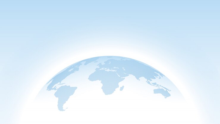 Vettore mappa blu punteggiata globo di vettore