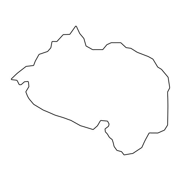 Mappa del comune di Bourail divisione amministrativa della Nuova Caledonia Illustrazione vettoriale
