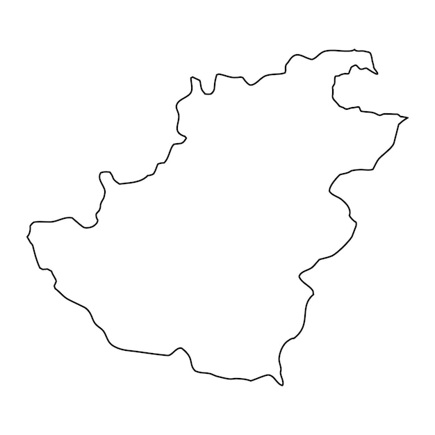 Mappa del distretto di Quthing divisione amministrativa del Lesotho illustrazione vettoriale