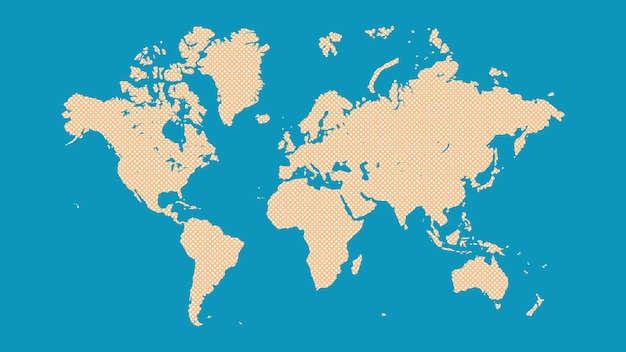 Mappa del mondo isolata