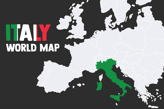 Mappa del mondo Italia